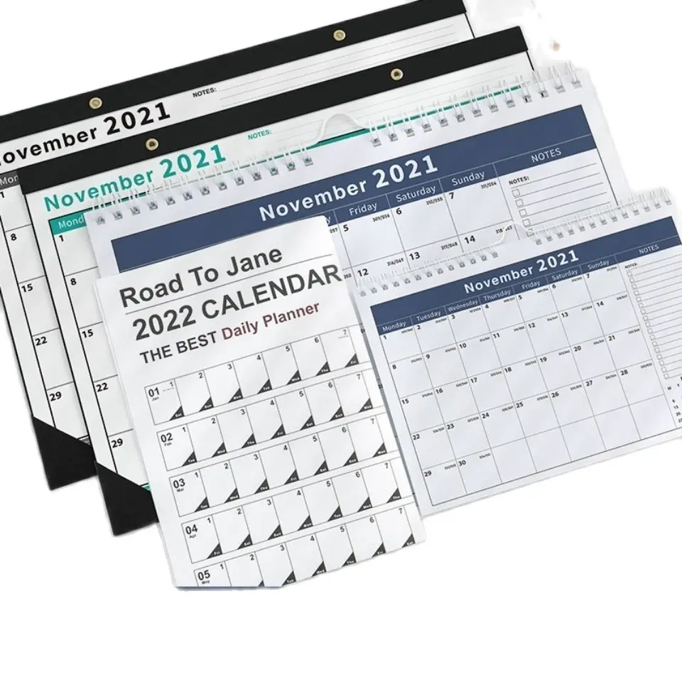 

Fashion Simple Desk Calendar 2020 New Year Lovely Office Appliances Household Calendar Metal Steel Ring Is Durable