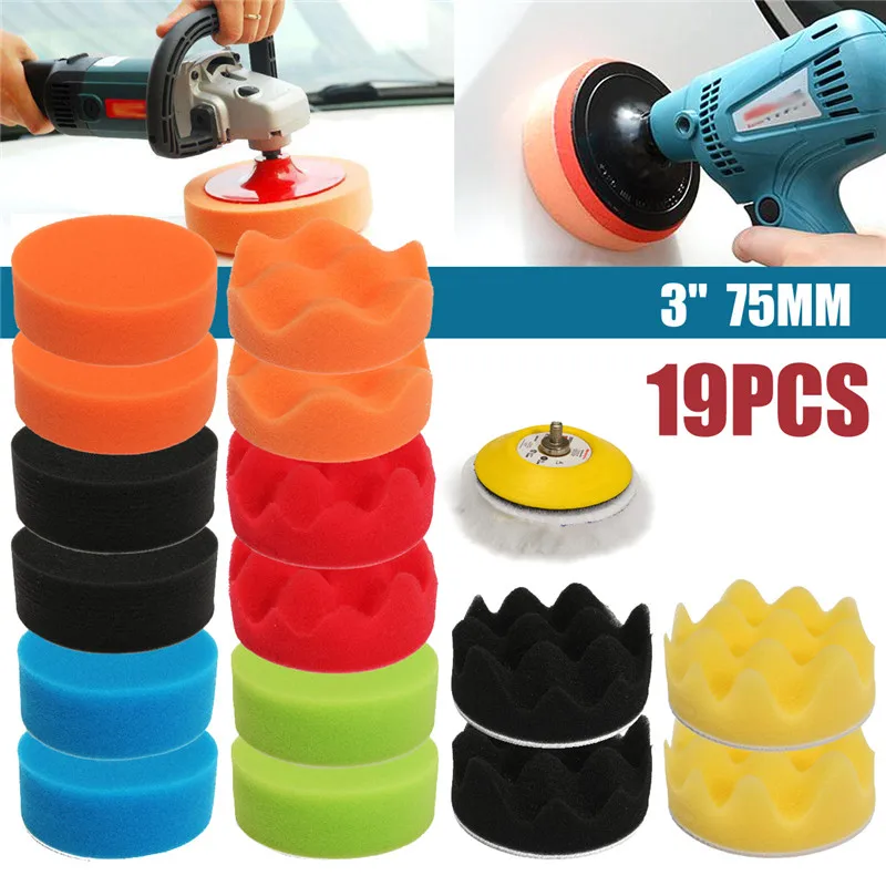 

Набор полировальных насадок 80 мм 17 шт., с адаптером для дрели, 3-дюймовые полировальные колодки, клейкая Накладка для полировки автомобиля