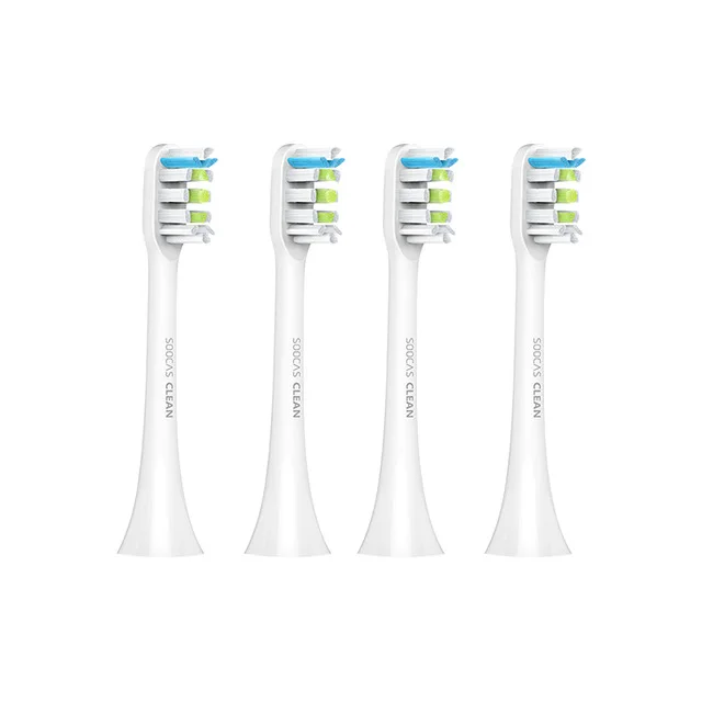 2 sets white Оригинальная Xiaomi Soocas X3 X1 X5 Replament головка зубной щетки оригинальная Высококачественная 2 штуки и 3 цвета для Xiaomi Soocas X3 - Цвет: 2 sets white