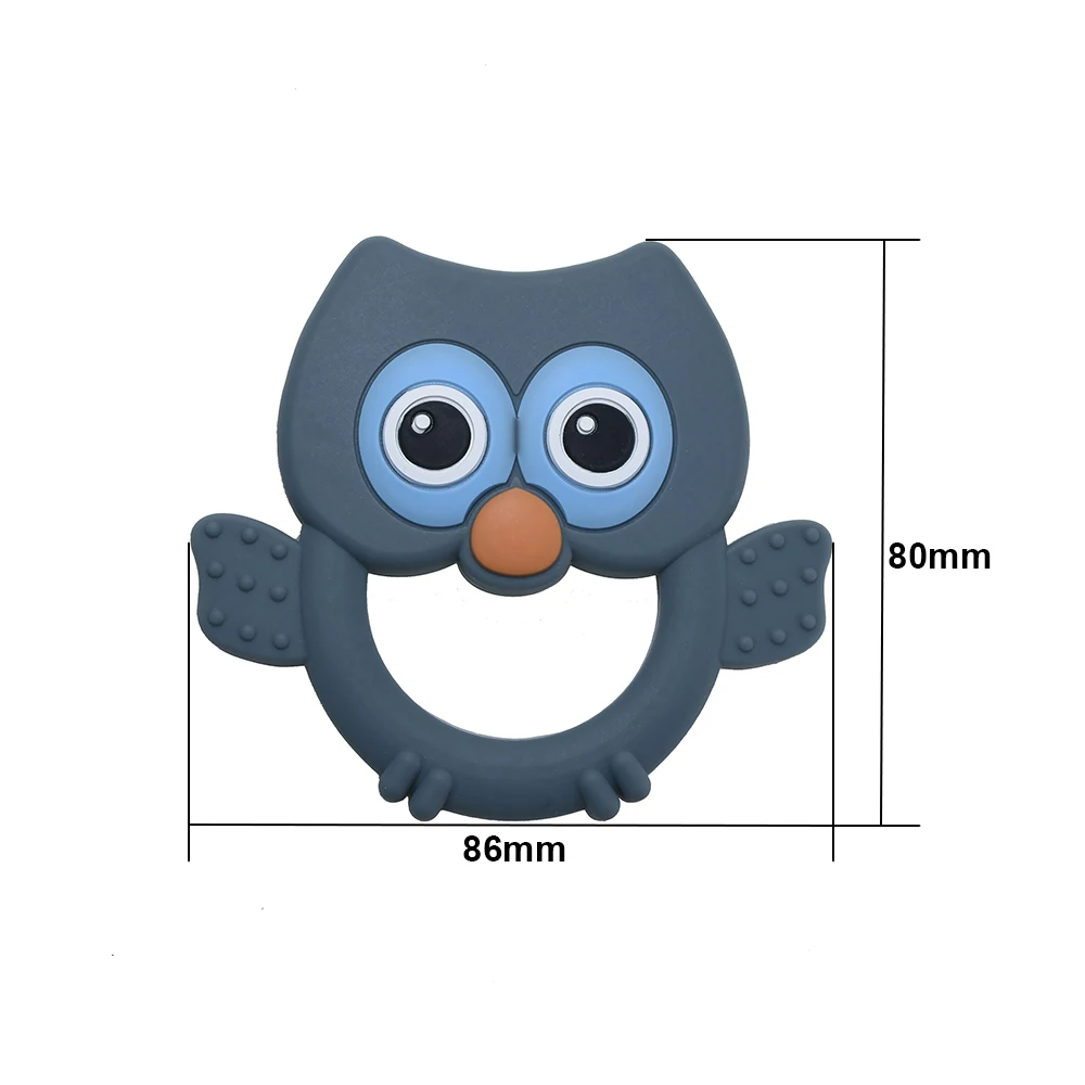 Mabochewing 5 шт. мультфильм сова кольцо силиконовый детский Прорезыватель для зубов