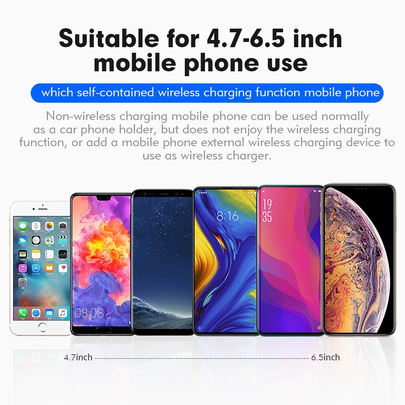 Автомобильное беспроводное зарядное устройство с автоматическим зажимом для