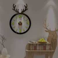 3d wall clock diy acrylic mirror stickers for home decoration self adhesive hanging watch living room quartz
