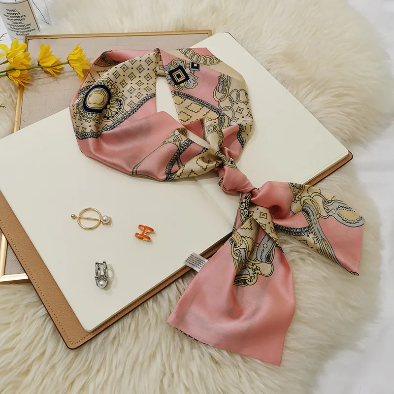 

Silk Scarf Women Shawls Wraps Fashion Small Hair Neck Hijabs Foulard Scarves Female Lady bufanda seda mujer echarpe ete soie