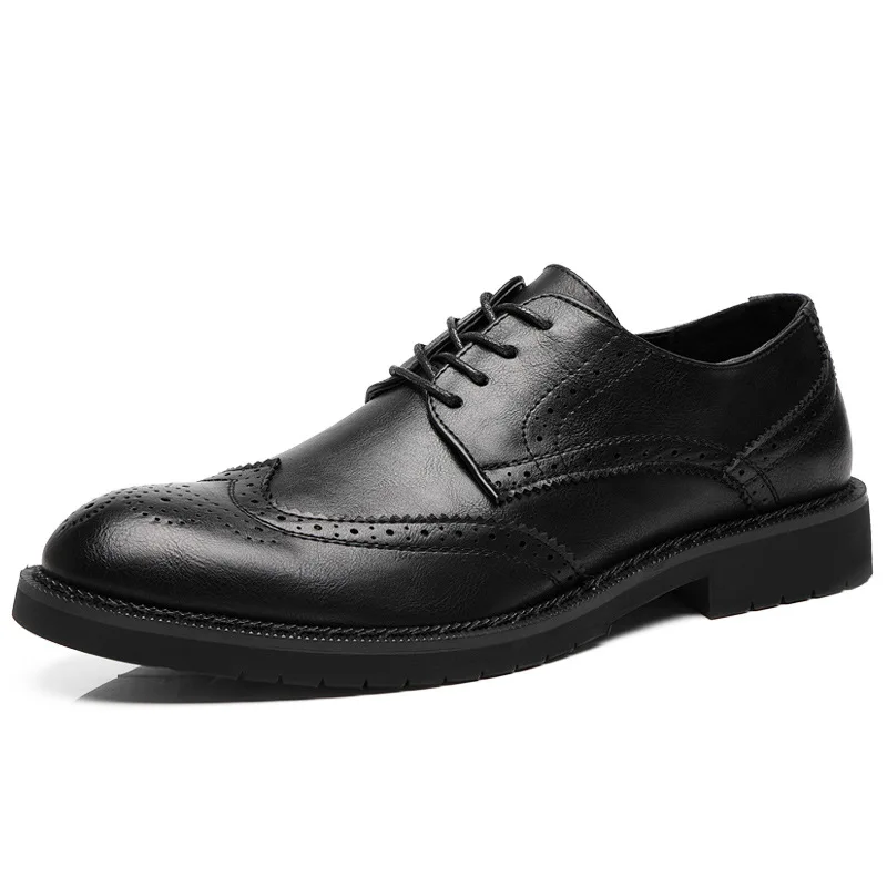 Мужские туфли оксфорды ручной работы Wingtip Серые Кожаные броги Мужская