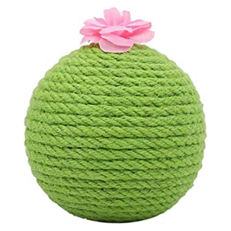 

Cat Toy Cactus Natural Sisal Cat Catch Ball Cat Supplies Cat Toy Sisal Ball Tease Cat Toy Diameter 3.9 Inches