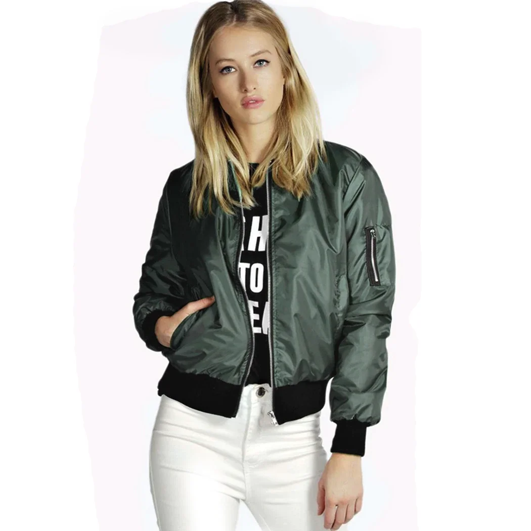 

Casual Baseball Style Coat Women 2022 Winter Stand Collar Short Outerwear Autumn Harajuku Streetwear Thin Jacket Coat Plus Size