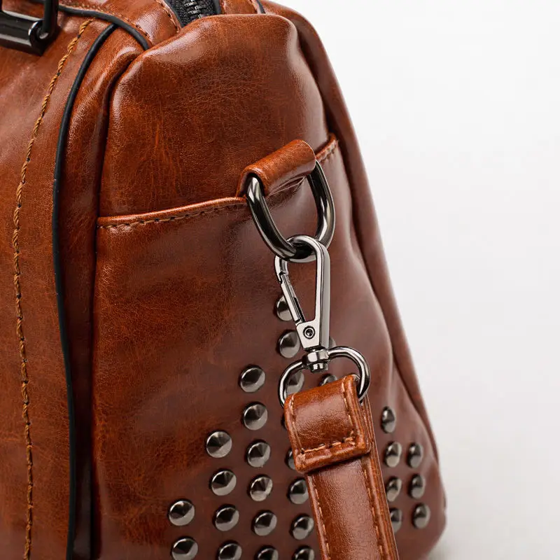 Leather handbag women's new retro bag Korean version of the wild Messenger shoulder | Багаж и сумки