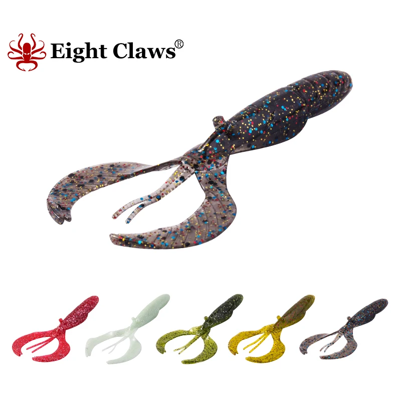 

EIGHT CLAWS 75mm 3.5g Crawfish Soft Fishing Lure Crawfish Artificial Worm Bait Silicone Swimbait Freshwater Bass Jigging Wobbler