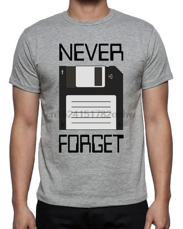 Never Forever Floppy Computer Disk забавная Мужская Новинка серая новая футболка модная мужская