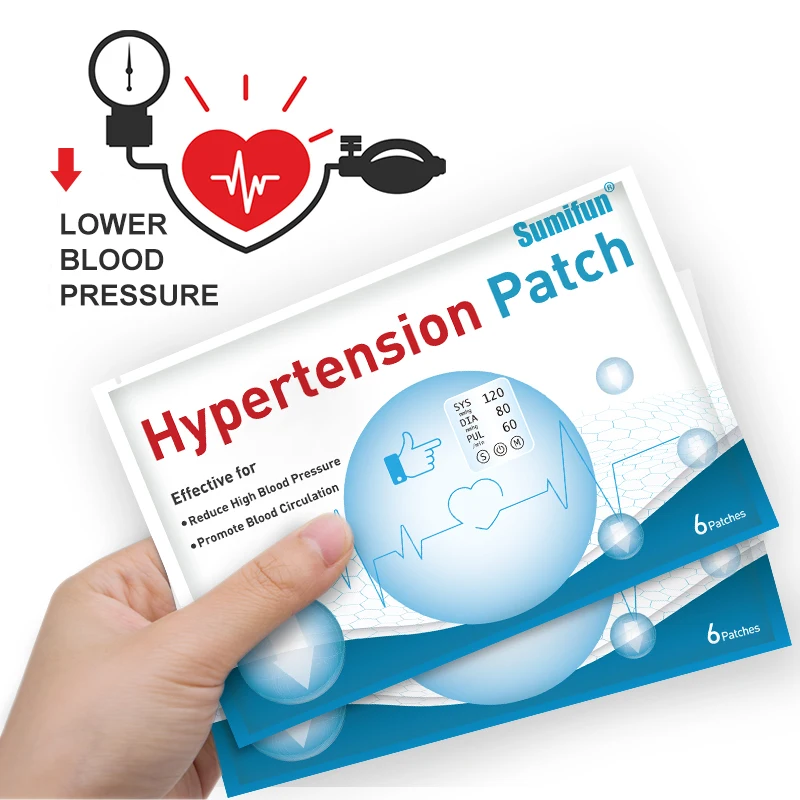 6pcs/bag Promote Blood Circulation Medical Plaster Herbal Hypertension Patch lower Pressure Stickers Health Care K05601 | Красота и