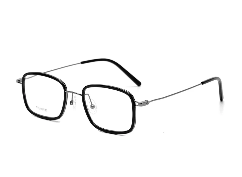 

Prescription Lens Eyewear Retro Unisex Full Rim Pure Titanium Optical Square Frame Goggle Anti-fatigue Reading Glasses Women Men
