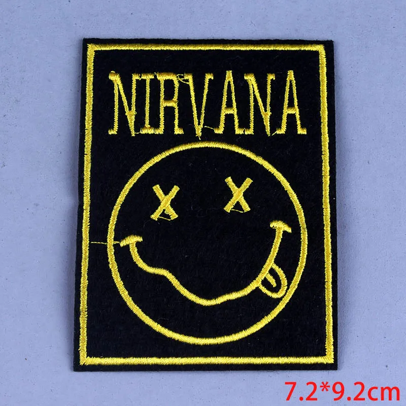 CZ-PE0968CT DIY Nirvana патч группа acdc патч, вышитые патчи для одежды музыка рок группа железо на патчи логотип значок аппликация полосы F - Цвет: CZ-PE0968CT