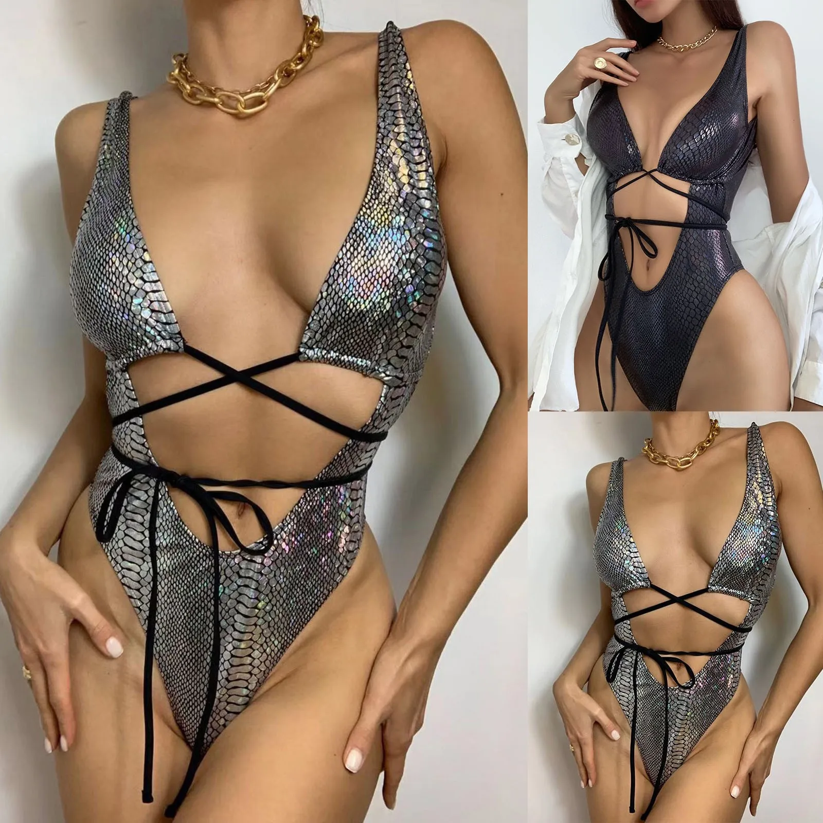 Женский сплошной бюстгальтер пуш ап цельный бикини пляжный комплект купальник