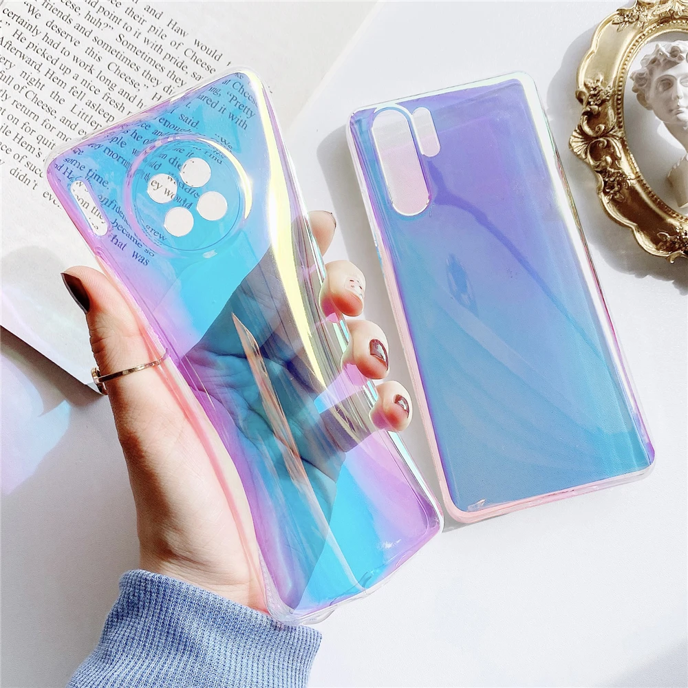 Красочные blu ray прозрачные босоножки класса люкс чехол для Realme X2 Pro XT 5 C15 C16 3 C2 на