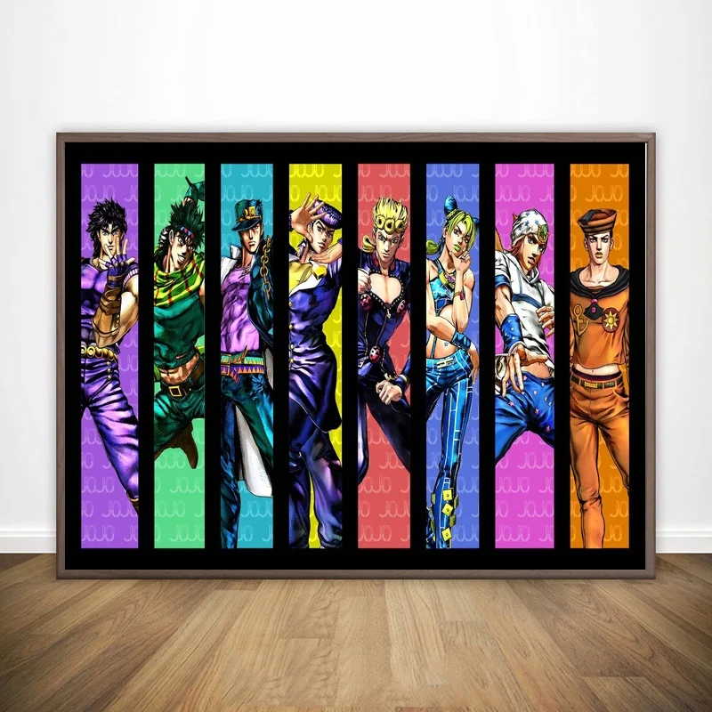 JoJo s странные приключения постер японское аниме настенные картины малярки