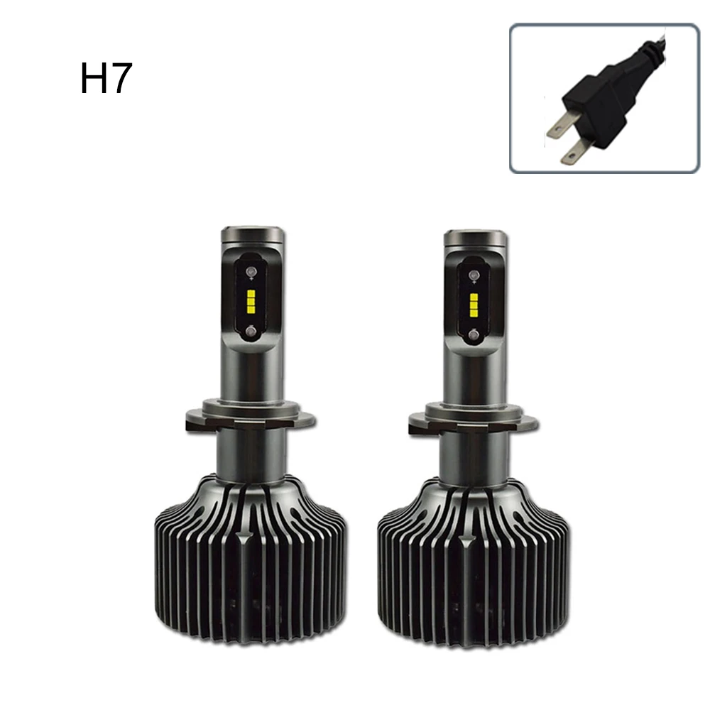 H7 светодиодный фонарь для автомобиля H4/H8/H9/H11/HB3/9005 HB4/9006 светодиодный 30 Вт 5000k переднее освещение для мотоцикла 6000K - Испускаемый цвет: H7