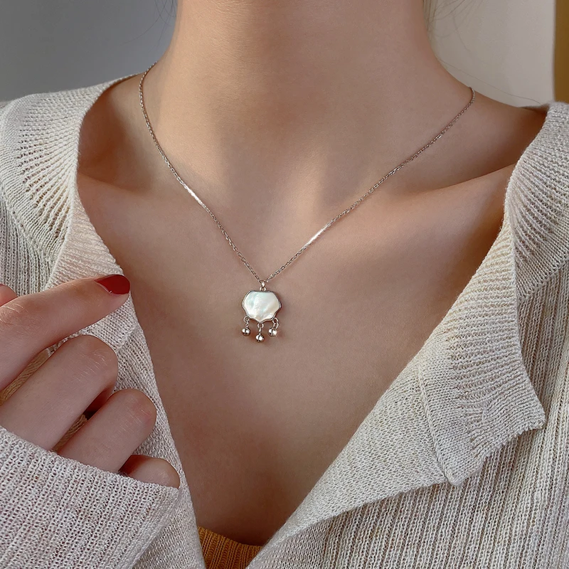 925 стерлингового серебра Замок долговечности ожерелье для женщин 2021 Новая мода