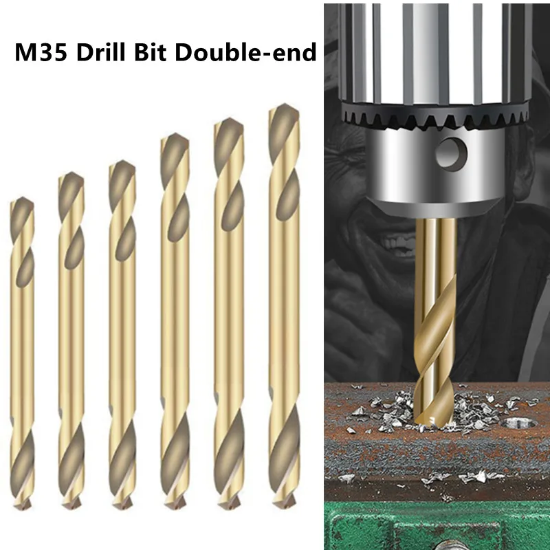 

Auger Bit Double-headed Metal Stainless Steel With M35 Gun Drill Iron Drilling 3.0-5.5mm Drill Bit for Metal Cutter Power Tools