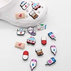 1 шт. Симпатичные Мультяшные медицинские товары обувные шармы украшения с пряжками для сада сандалии украшения для обуви Croc jibz подарки на Рождество для вечеринки