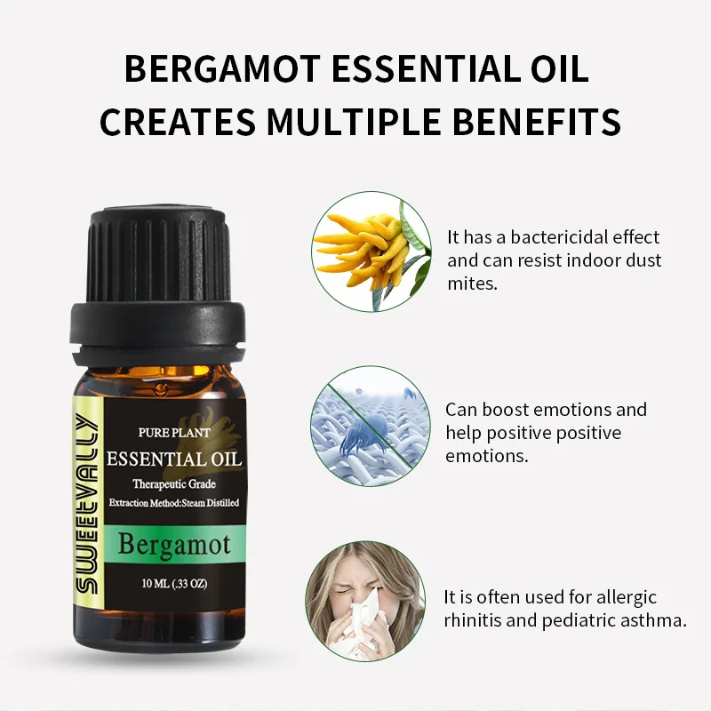Эфирные масла Bergamot эфирные для органического массажа тела ароматизатор