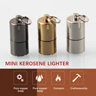 Мини-компактная керосиновая зажигалка, брелок-капсула, бензиновая зажигалка, надувной брелок, бензиновая зажигалка, инструменты для улицы