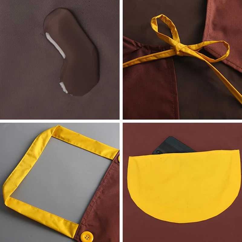 

Waterproof Oil Cooking Apron, Chef Aprons for Women Men Kitchen Bib Apron for Dishwashing Cleaning Painting