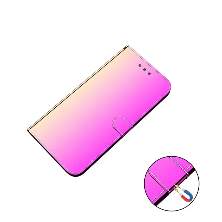 Зеркальный кожаный флип чехол для Samsung Galaxy S21 S10 S20 FE S9 Plus A10 A20 A30 A40 A50 A70 S A71 A51 M30S M10