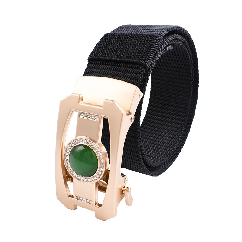 

Men's belt young and middle-aged jeans trousers decorative belt outdoor business canvas belt automatic buckle smooth buckle