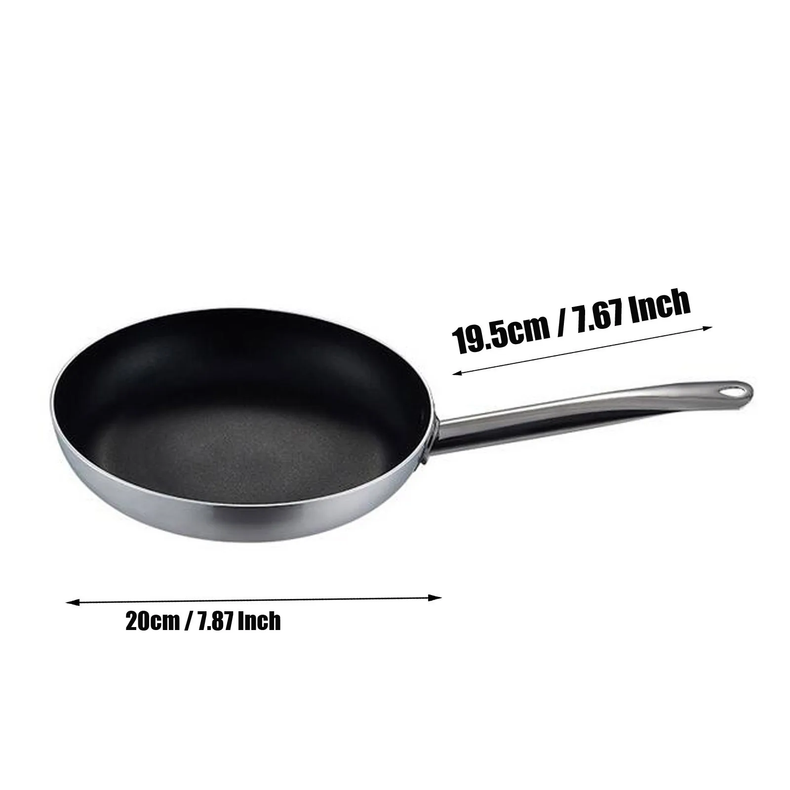 

Frying Pan Coated Household Stainless Steel Frying Pan No Chemical Coating Stainless Steel Frying Pan Nonstick Pan Fried Steak