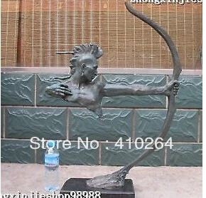 Винтажная Бронзовая статуя истончика Rodin художественная Deco33 &quot огромная