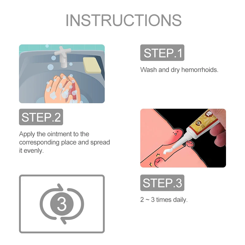 Мазь от геморроя пластырь для анальной трещины 100% оригинальный мягкий крем