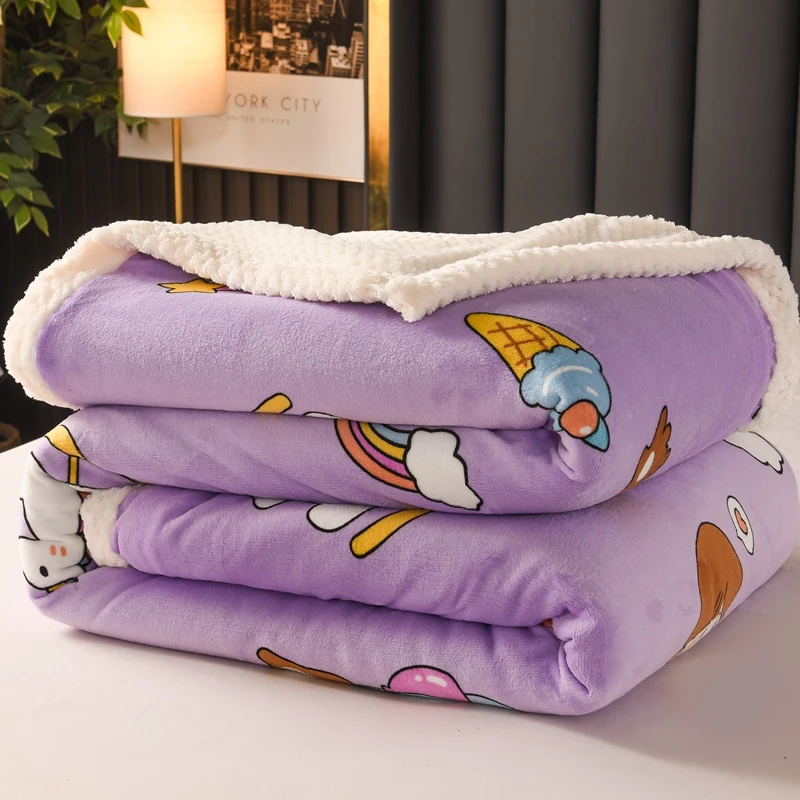 Зимнее одеяло с двойным пододеяльником домашний текстиль фланелевое покрывало 1