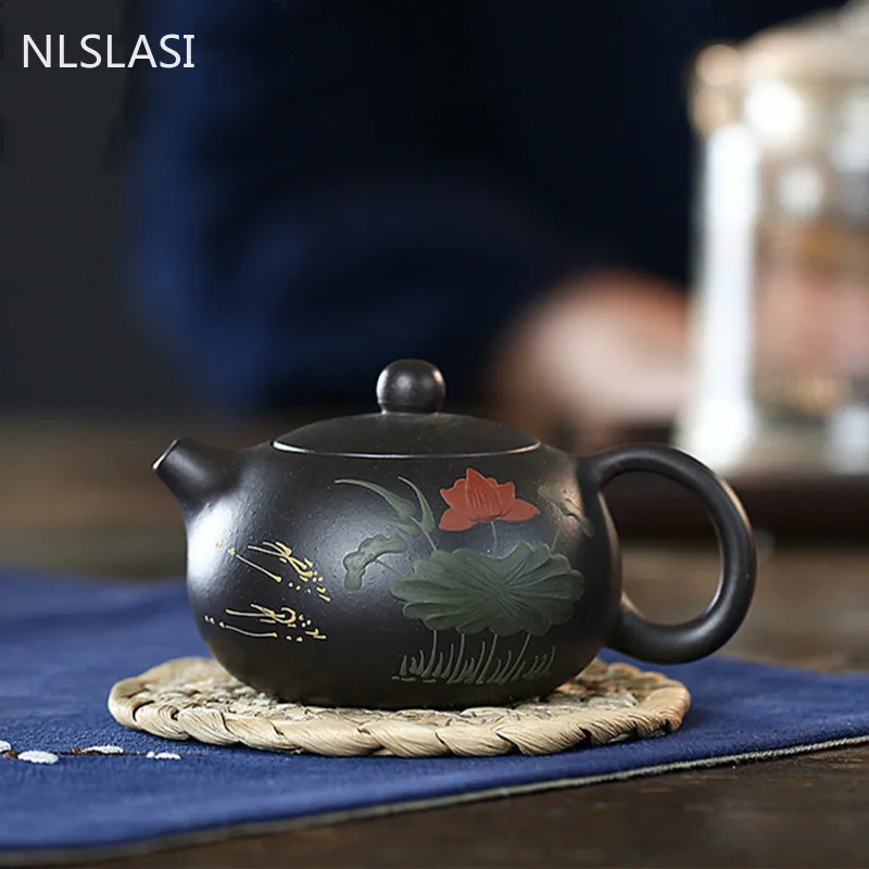 

Yixing tea pot purple clay filter Xishi teapots Handmade beauty kettle Tea ceremony supplies Customized gifts Authentic 170ml