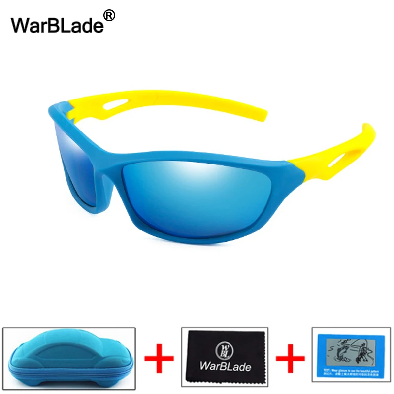 Детские солнцезащитные очки WarBlade UV400 поляризационные силиконовые с коробкой для