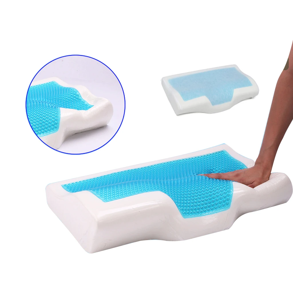 Силиконовая гелевая Подушка с эффектом памяти 50x30 см подушка из латекса для