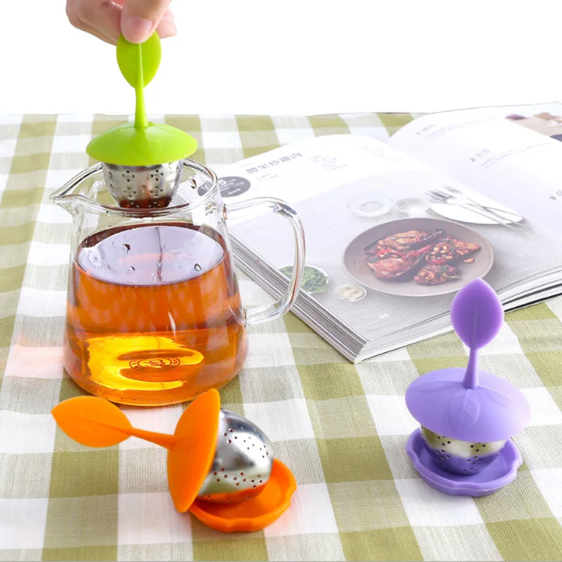 Кухонные гаджеты силиконовый многоразовый фильтр для заварки чая пищевой 1 шт.
