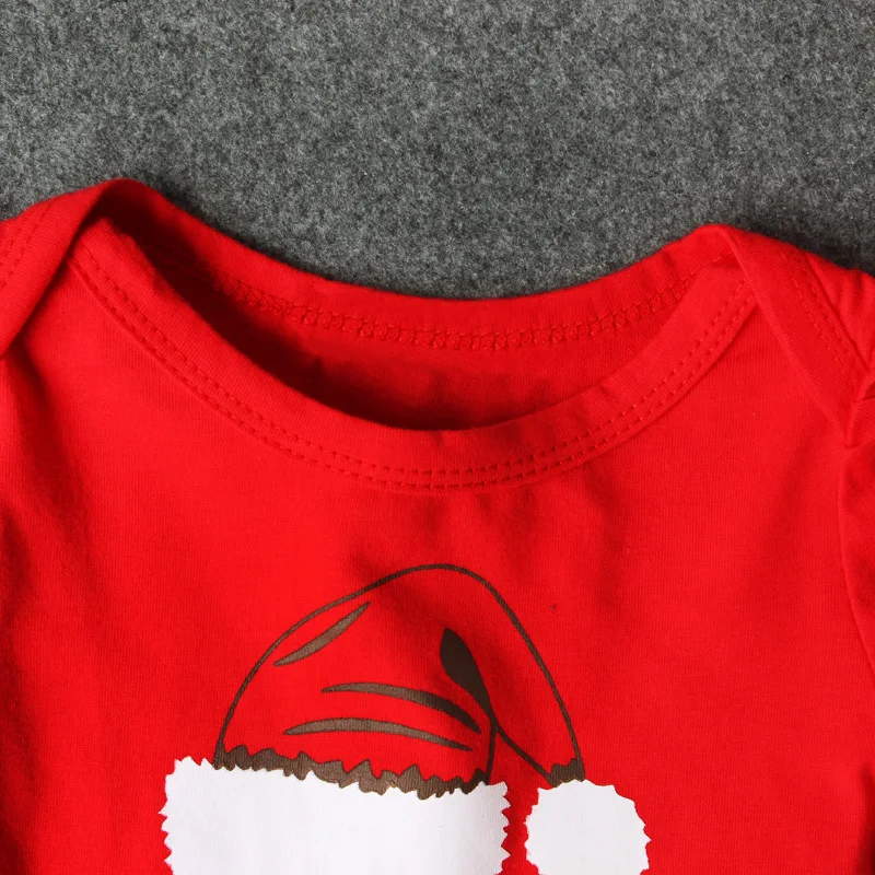 Комплект из 2 предметов для новорожденных 1 Рождество Санта-Клаус рождественская