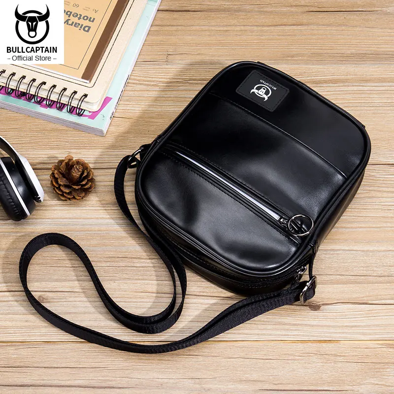BULLCAPTAIN-Men's Messenger Shoulder Bag High-quality Classic Fashion Multifunctional Casual Medium and Small Bag