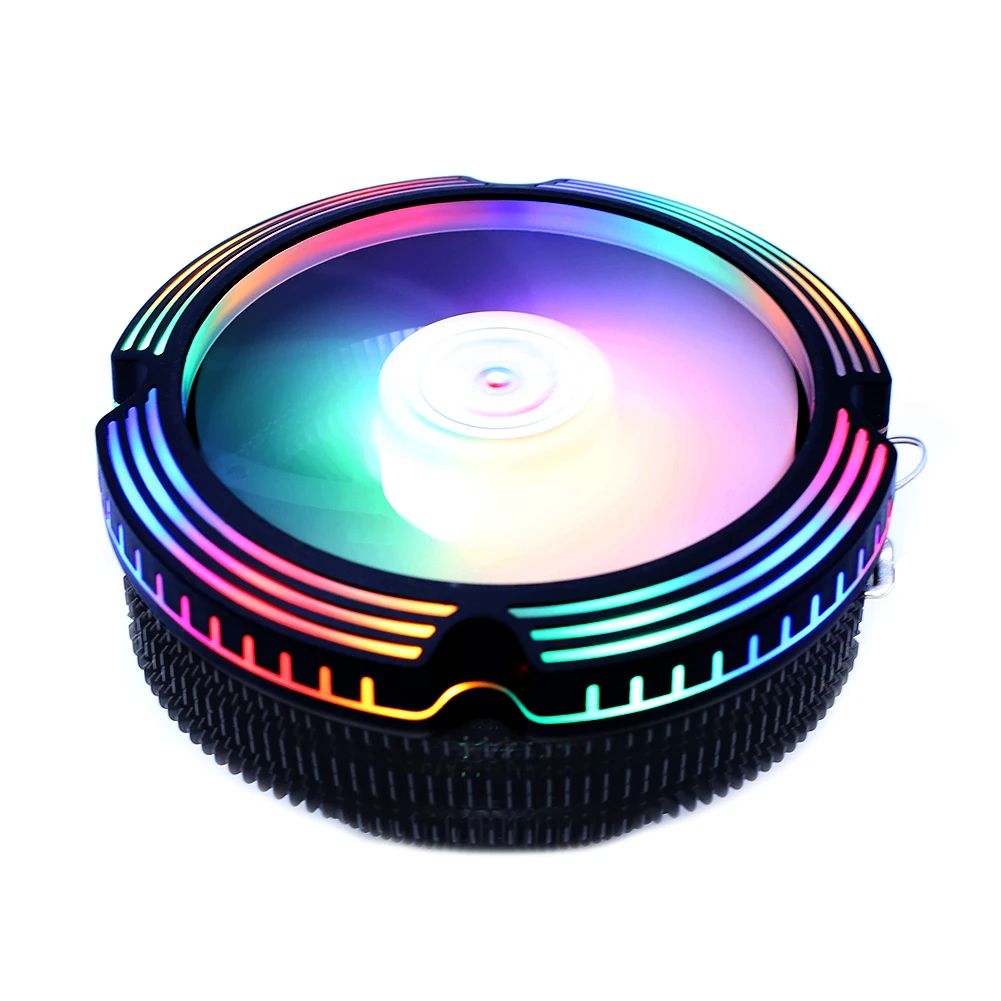 ПК Процессор охлаждающий вентилятор Ventilador 120 мм цветной RGB 3 Pin для Intel LGA 1200 1150 1151 1155