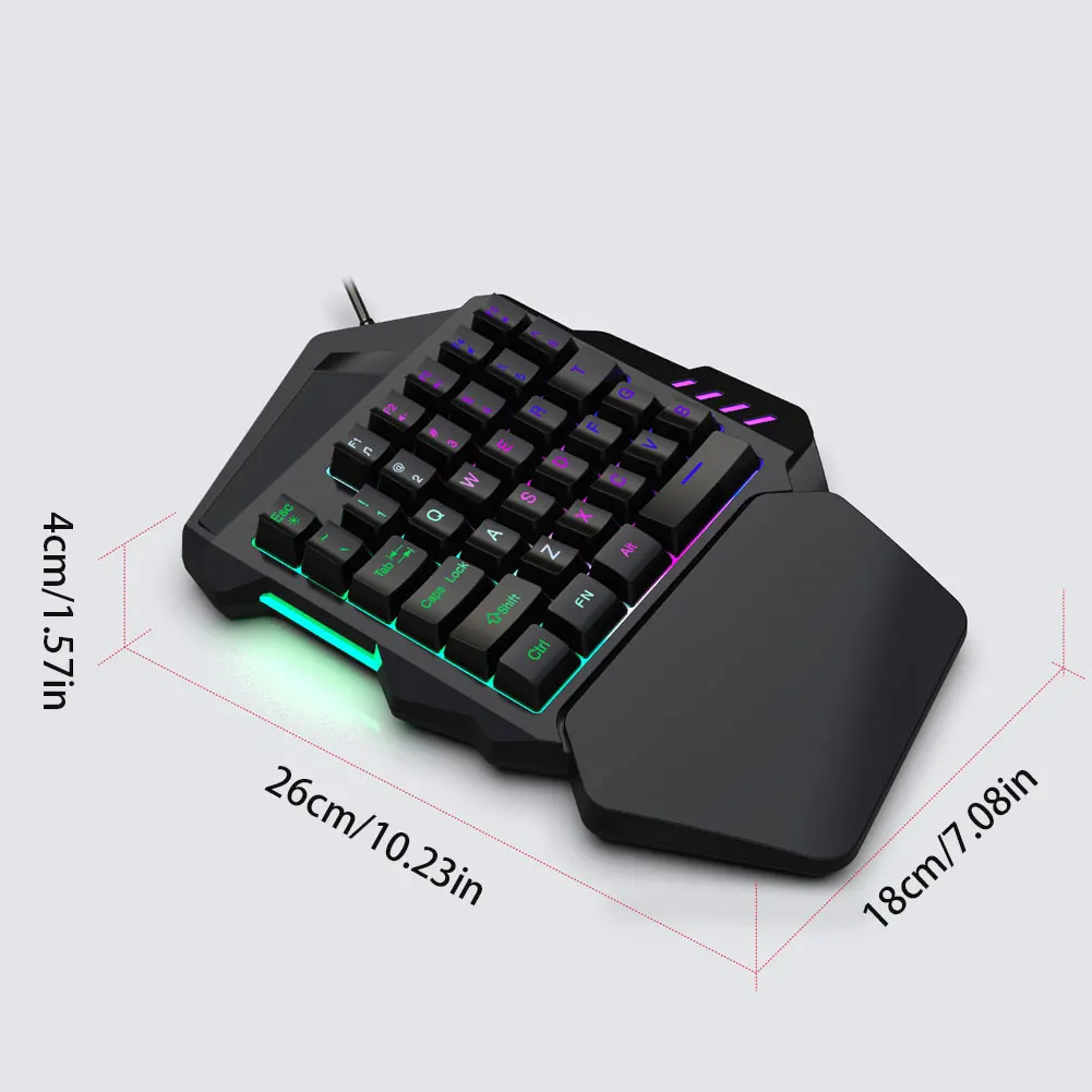 

One-Handed RGB Mechanical Gaming Keyboard And M607RGB Mouse Combo With GA200 Converter For Xbox One, PS4, Switch, PS3 And PC
