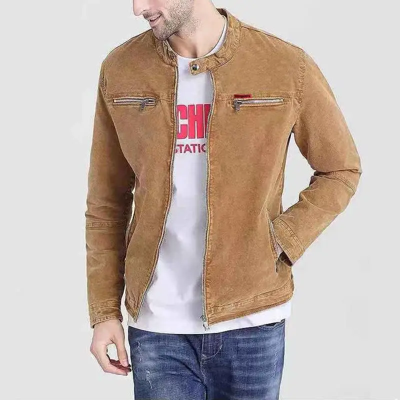 

ZITY Cotton Jacket Mens Autumn Hip Hop Jackets Zipper Baseball Coat Fashion Solid Color Bomber Jacket Streetwear Male Clothing
