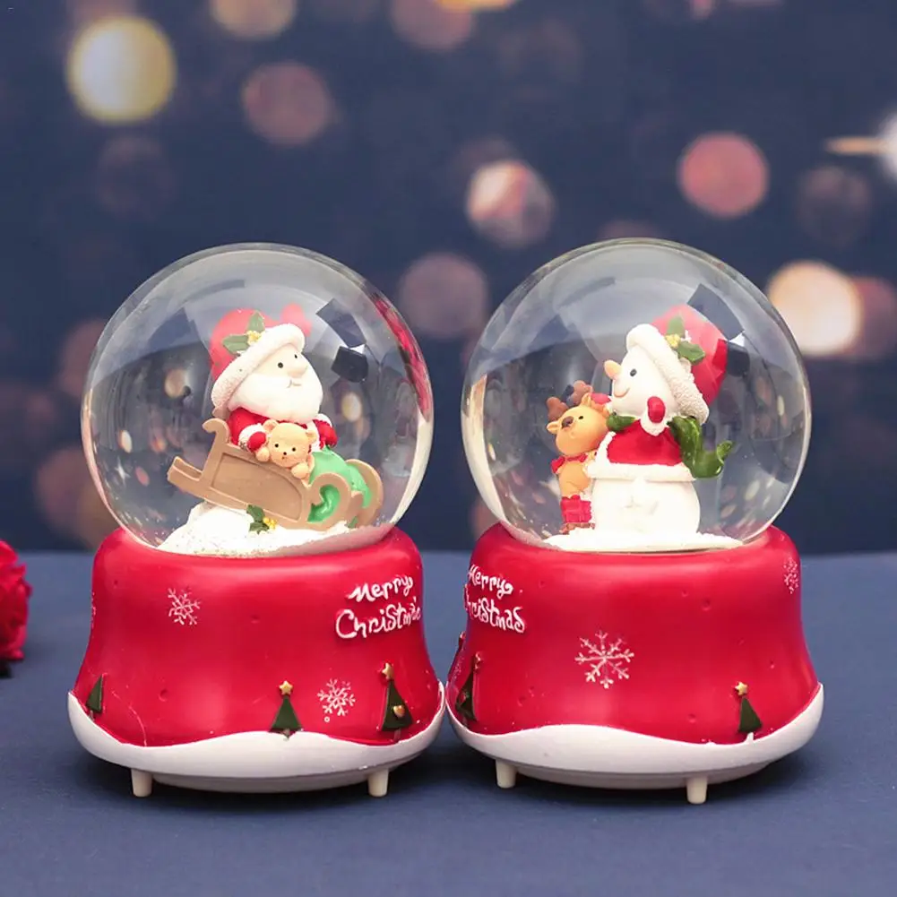 Рождественский снежный глобус музыкальная шкатулка Санта-Клаус Экологичная