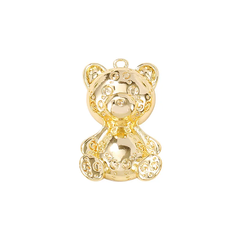 

Factory Wholesale Gold Color Brass Bears Charms Pendants Necklace and Bracelet Earring Diy Jewelry Making Supplies Accessories