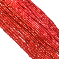new small cylindrical coral beads 3x3mm elegant stone coral beads for jewelry making diy necklace bracelet
