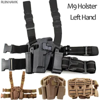 beretta m9 army left side compact hand gun belt leg holster tactical pistol holster hunting pistol gun case thigh holster