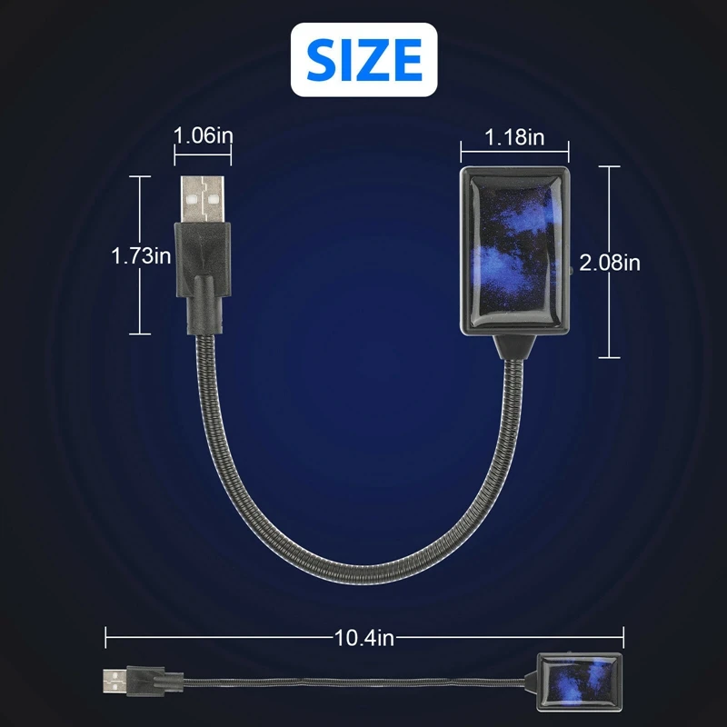 

USB Car Interior Roof Atmosphere Starrry Sky Lamp LED Projector Star Night Light