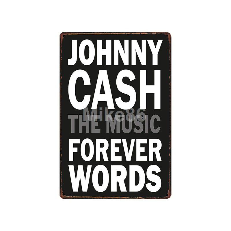 [Mike86] Jonny CASH MUSIC металлическая вывеска винтажный Паб Магазин рисунок на железной поверхности в стиле ретро художественный плакат Искусство 20*30 см LT-1795