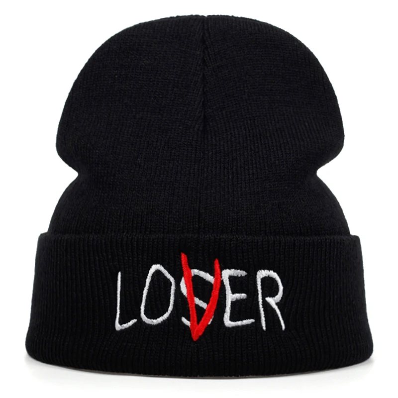 

New Brand loser embroidery Winter Hat For Men Skullies Beanies Women Fashion Warm Cap Unisex Elasticity Knit Beanie Hats