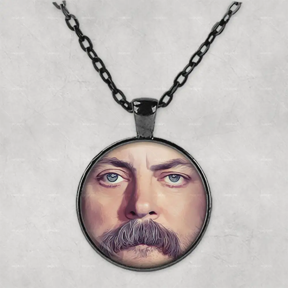 Рон Суонсон лицо персонализированные фото ожерелье ювелирные изделия с