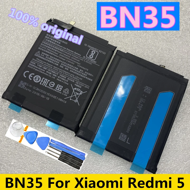 Оригинальный аккумулятор BN35 3300 мАч для Xiaomi Redmi 5 7 дюйма высококачественные